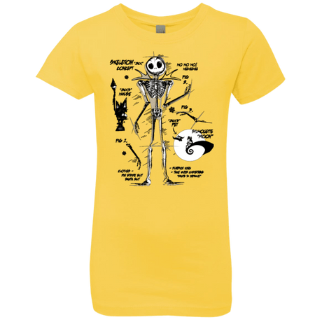T-Shirts Vibrant Yellow / YXS Skeleton Concept Girls Premium T-Shirt