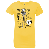 T-Shirts Vibrant Yellow / YXS Skeleton Concept Girls Premium T-Shirt