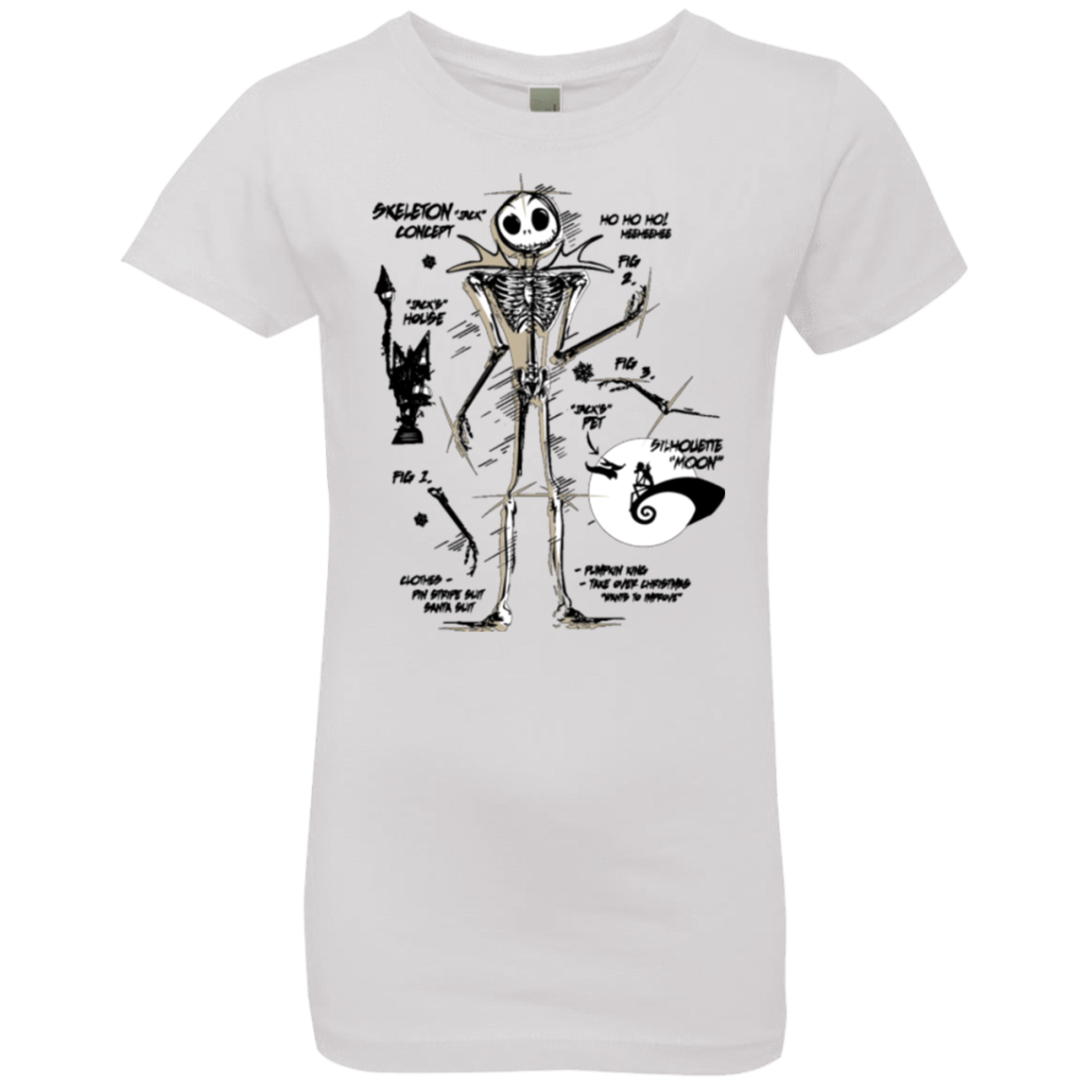 T-Shirts White / YXS Skeleton Concept Girls Premium T-Shirt