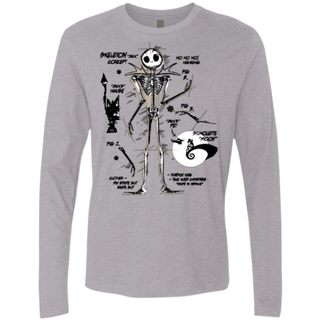 T-Shirts Heather Grey / Small Skeleton Concept Men's Premium Long Sleeve