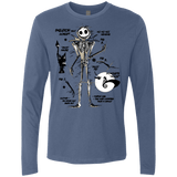 T-Shirts Indigo / Small Skeleton Concept Men's Premium Long Sleeve