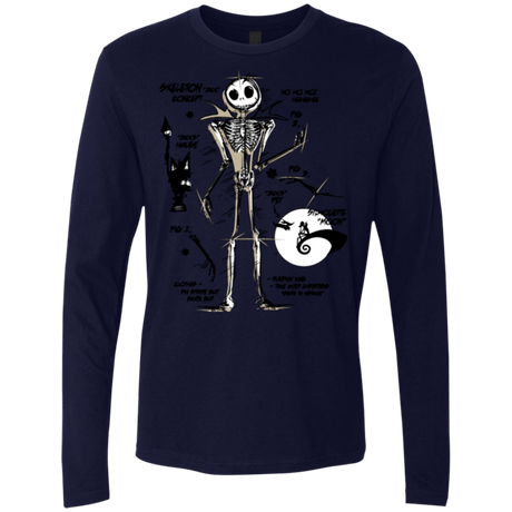 T-Shirts Midnight Navy / Small Skeleton Concept Men's Premium Long Sleeve