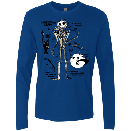T-Shirts Royal / Small Skeleton Concept Men's Premium Long Sleeve