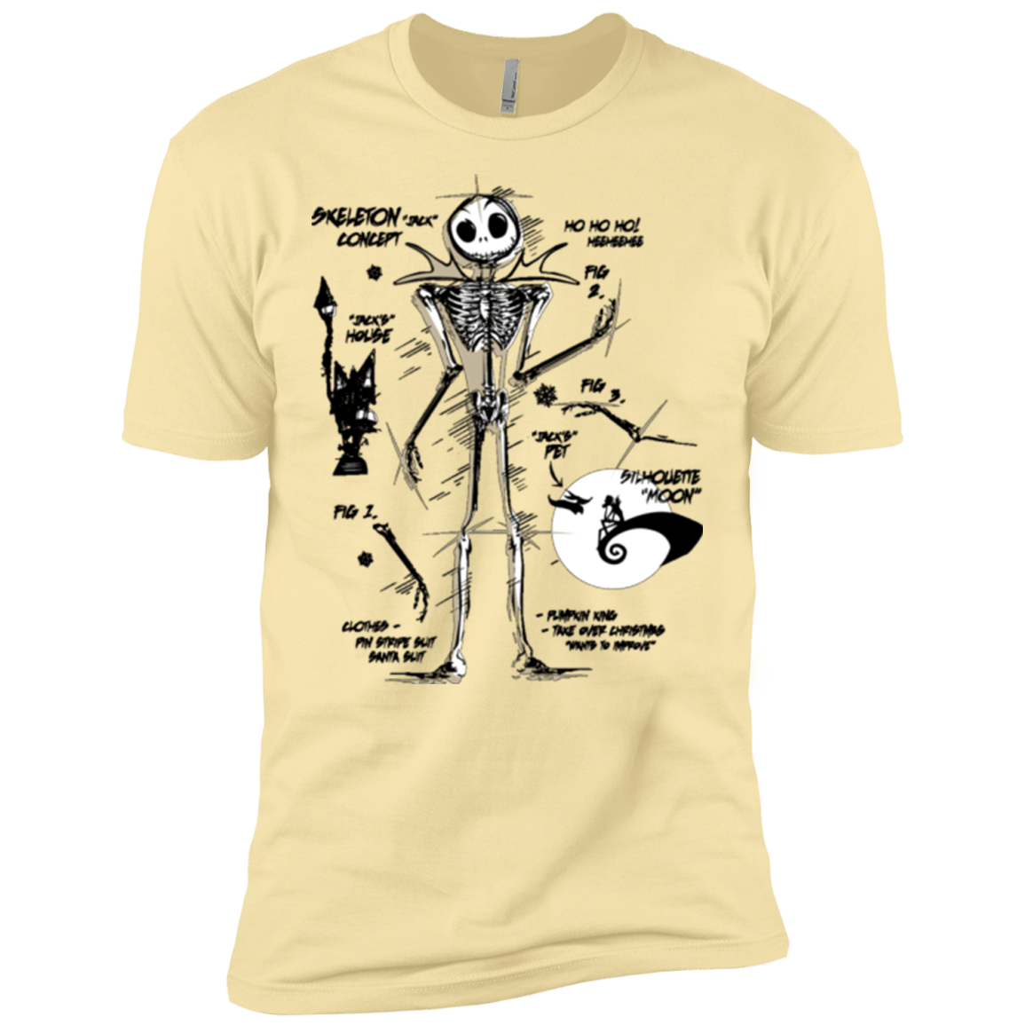 T-Shirts Banana Cream / X-Small Skeleton Concept Men's Premium T-Shirt