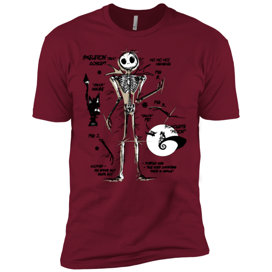 T-Shirts Cardinal / X-Small Skeleton Concept Men's Premium T-Shirt