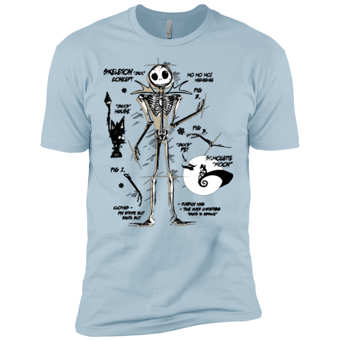 T-Shirts Light Blue / X-Small Skeleton Concept Men's Premium T-Shirt