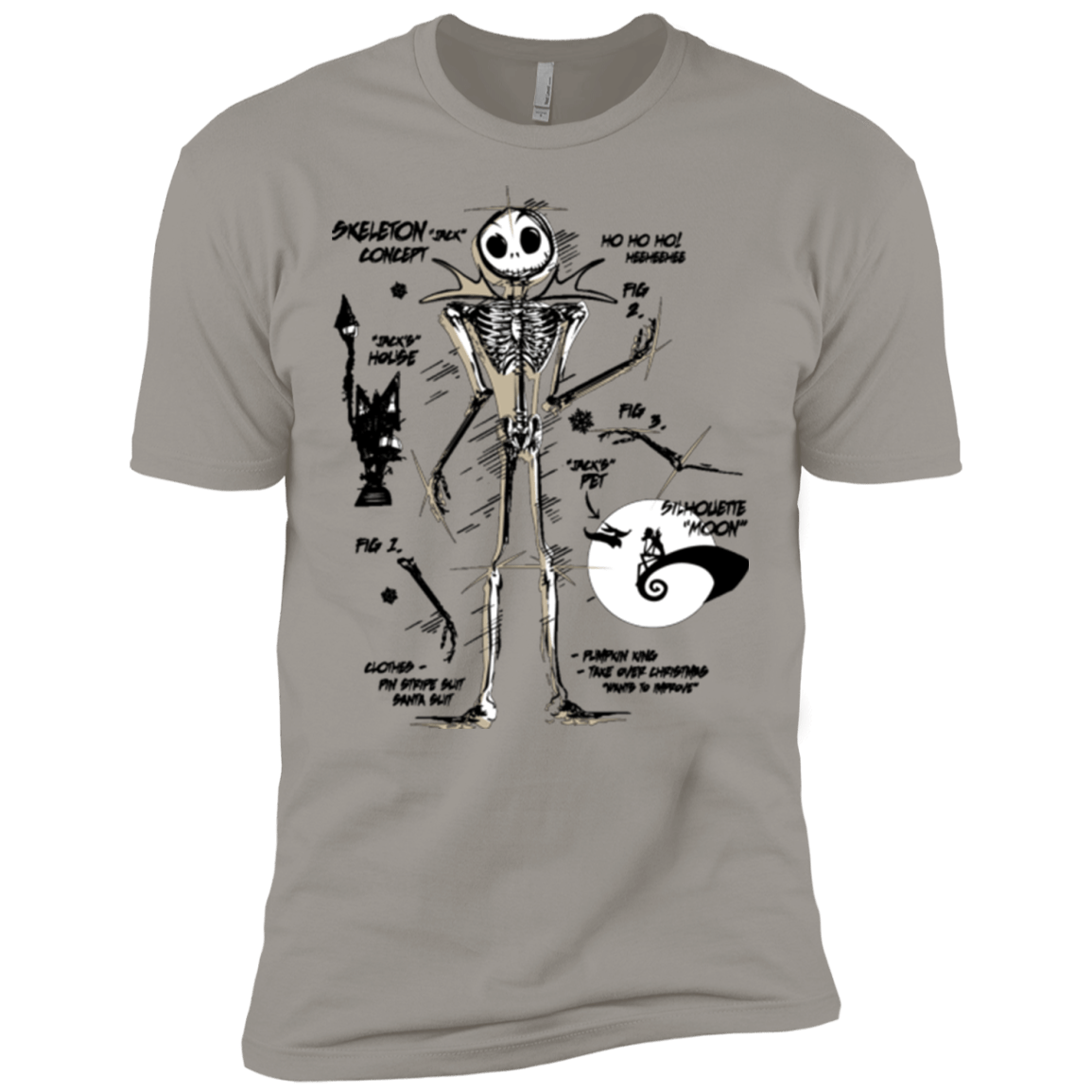 T-Shirts Light Grey / X-Small Skeleton Concept Men's Premium T-Shirt