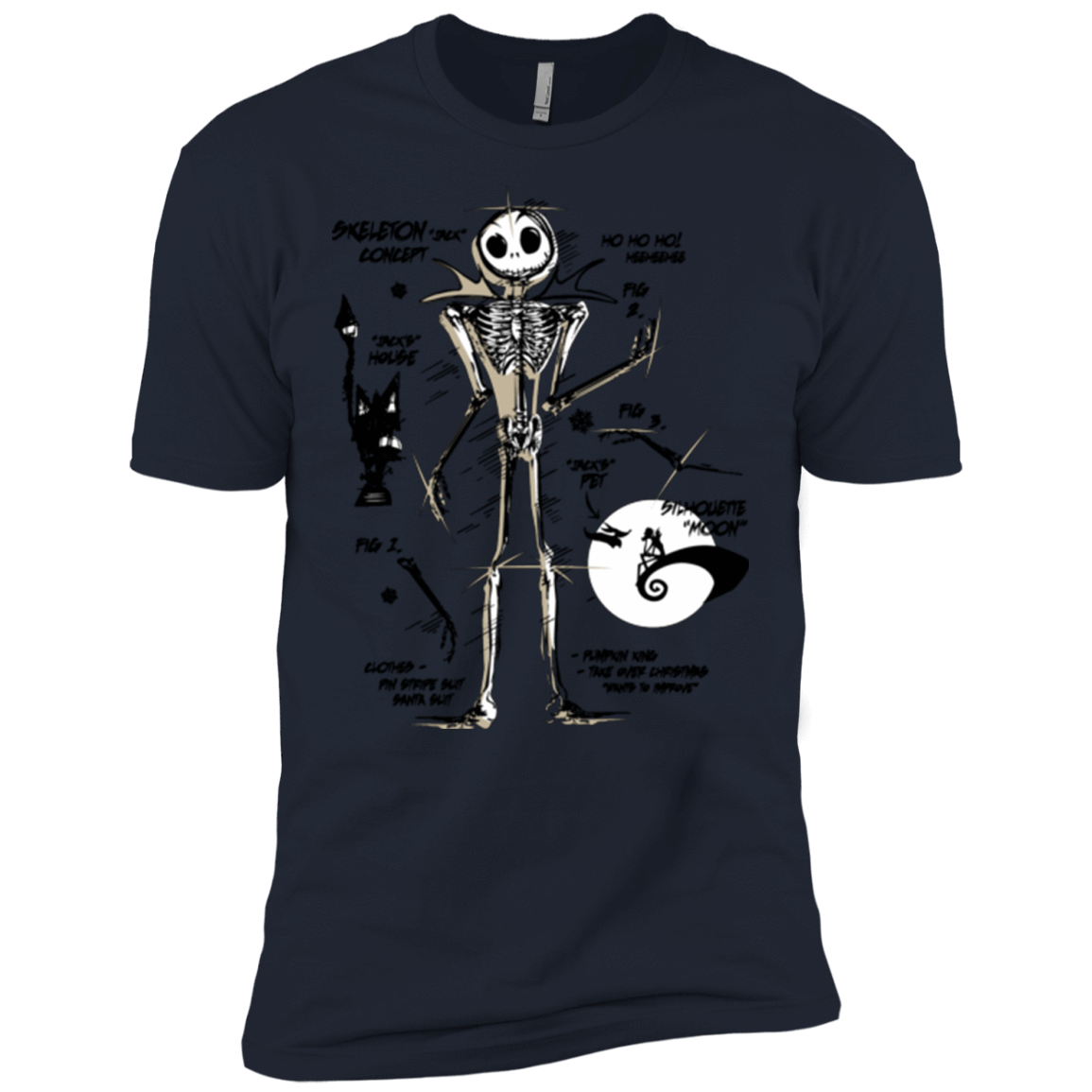 T-Shirts Midnight Navy / X-Small Skeleton Concept Men's Premium T-Shirt