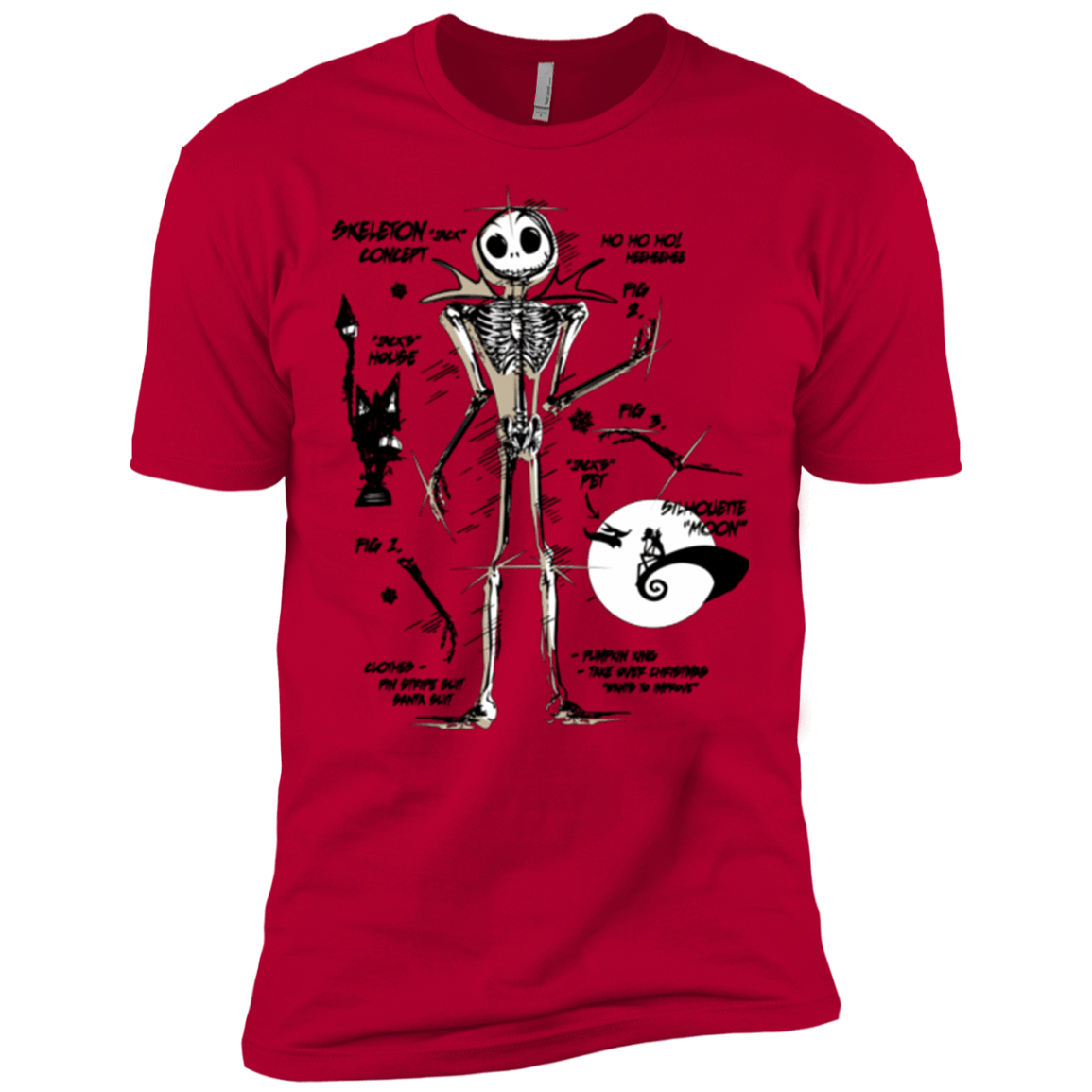 T-Shirts Red / X-Small Skeleton Concept Men's Premium T-Shirt