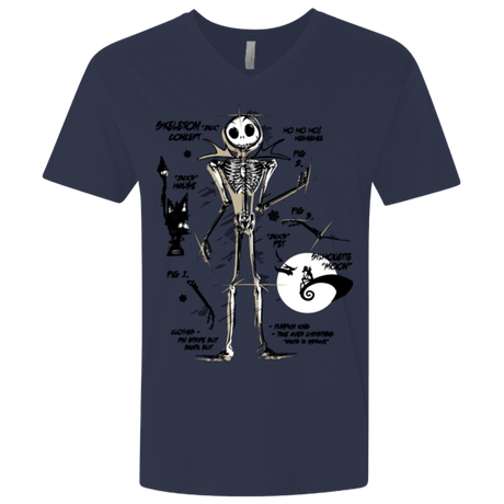 T-Shirts Midnight Navy / X-Small Skeleton Concept Men's Premium V-Neck