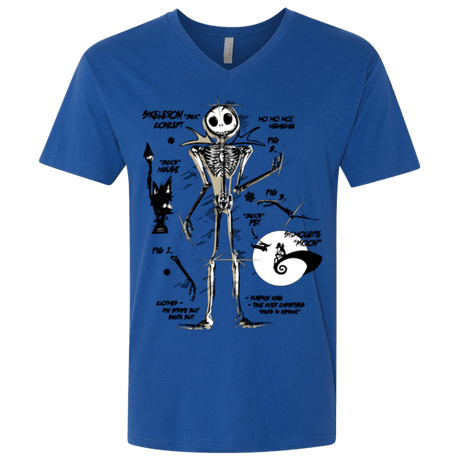T-Shirts Royal / X-Small Skeleton Concept Men's Premium V-Neck