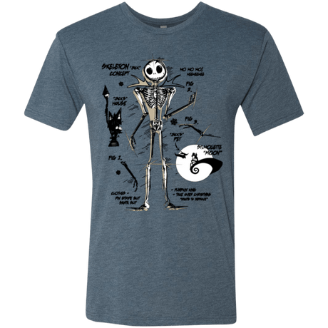 T-Shirts Indigo / Small Skeleton Concept Men's Triblend T-Shirt