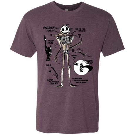 T-Shirts Vintage Purple / Small Skeleton Concept Men's Triblend T-Shirt