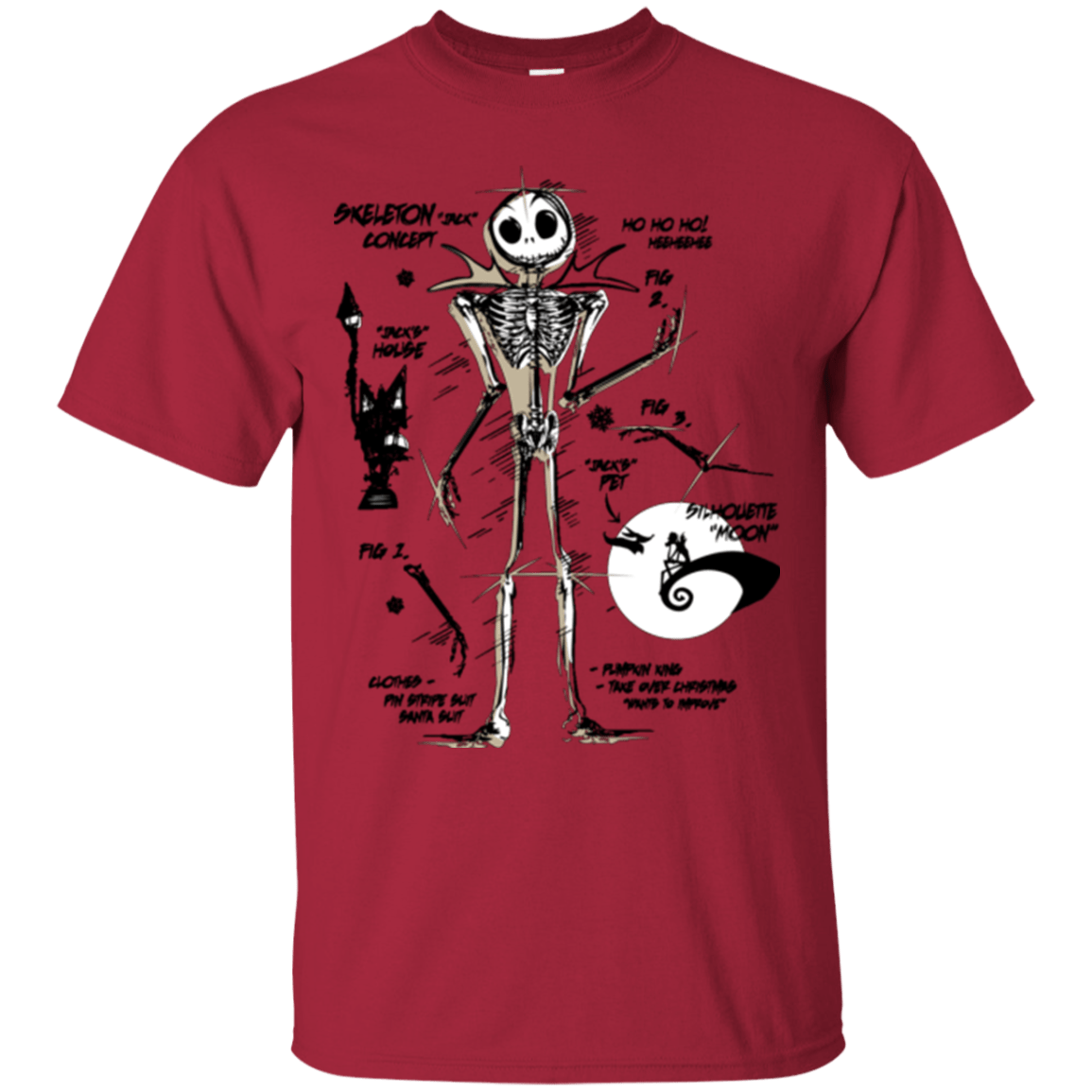 T-Shirts Cardinal / Small Skeleton Concept T-Shirt