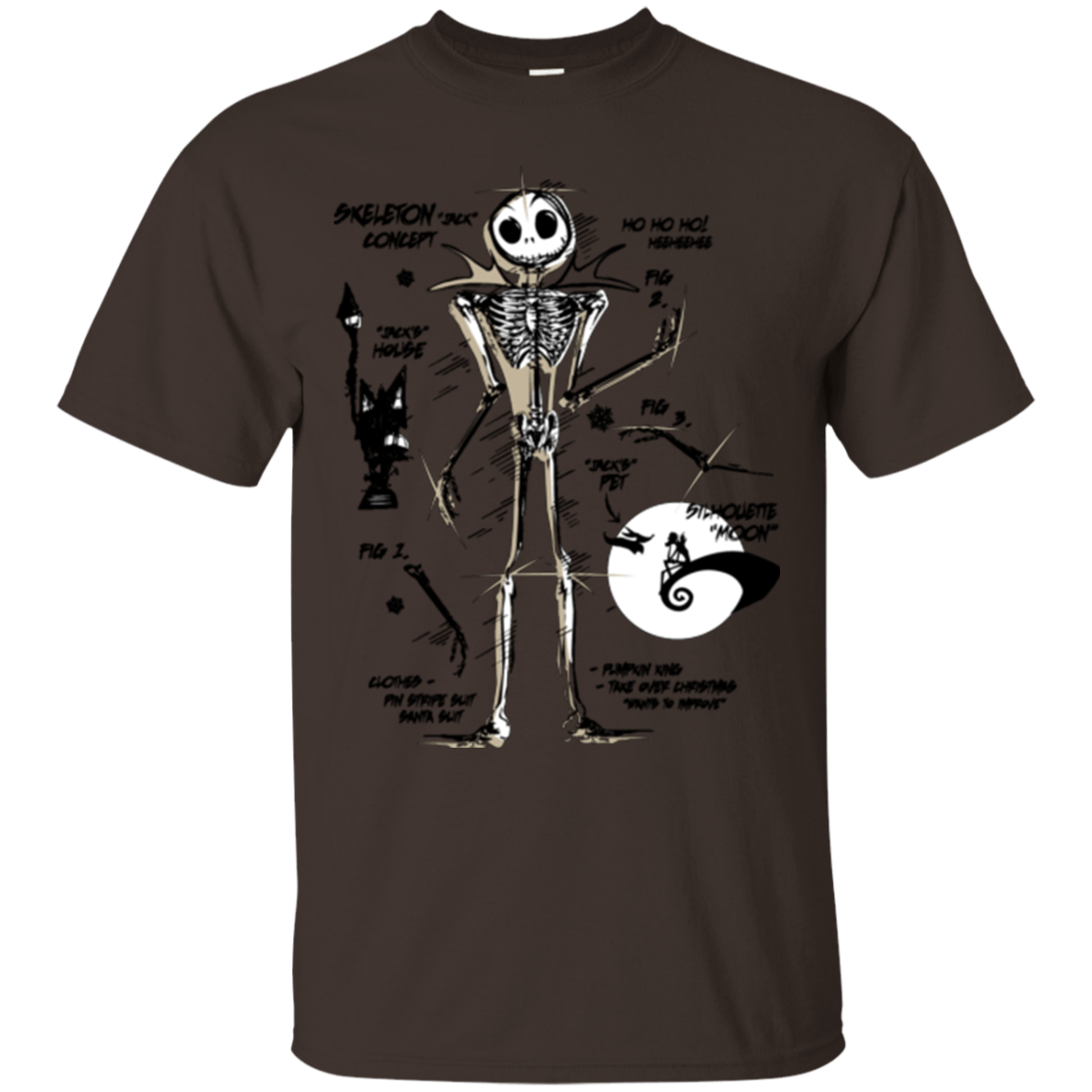 T-Shirts Dark Chocolate / Small Skeleton Concept T-Shirt