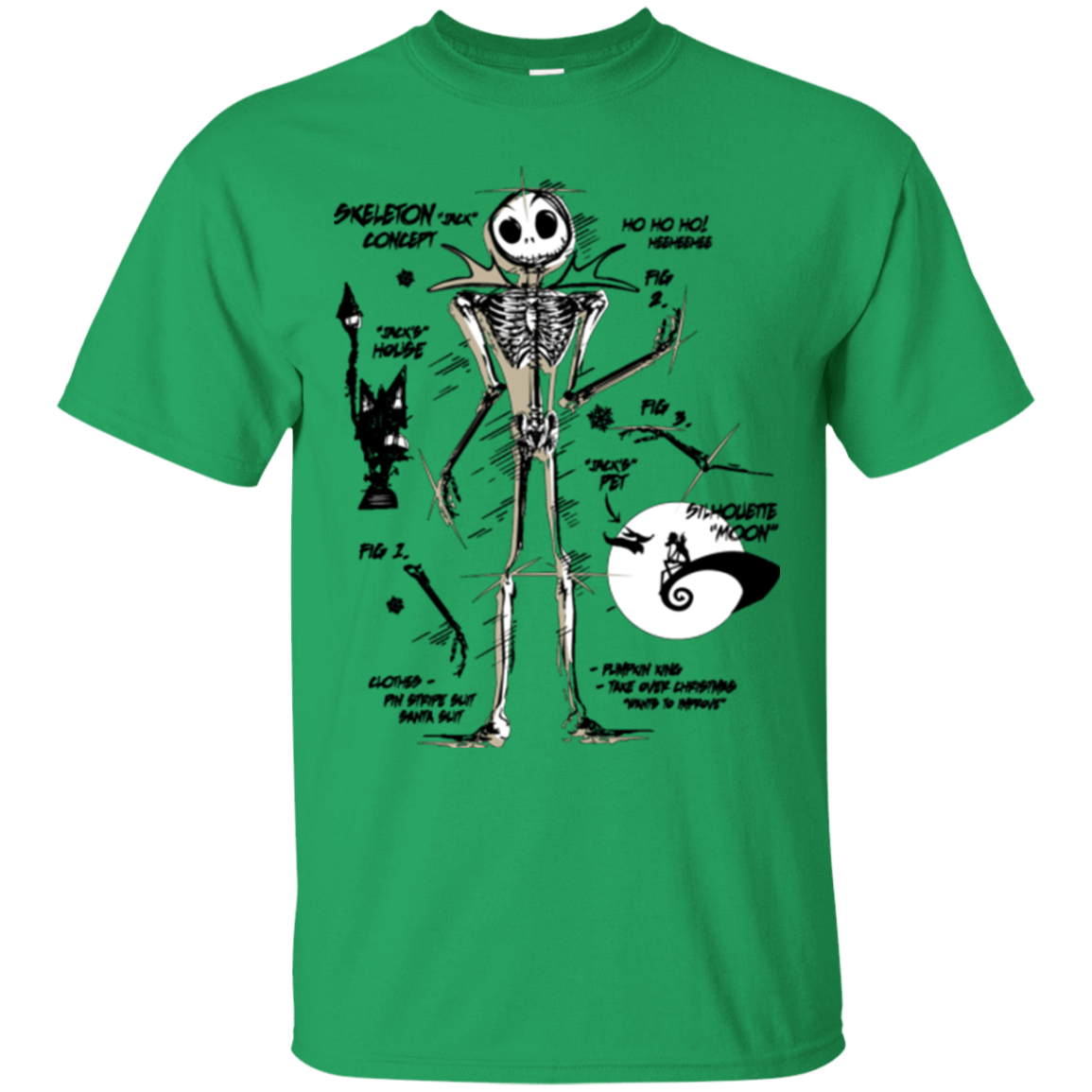 T-Shirts Irish Green / Small Skeleton Concept T-Shirt