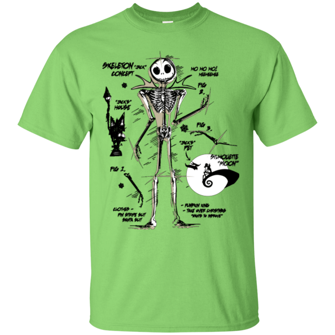 T-Shirts Lime / Small Skeleton Concept T-Shirt