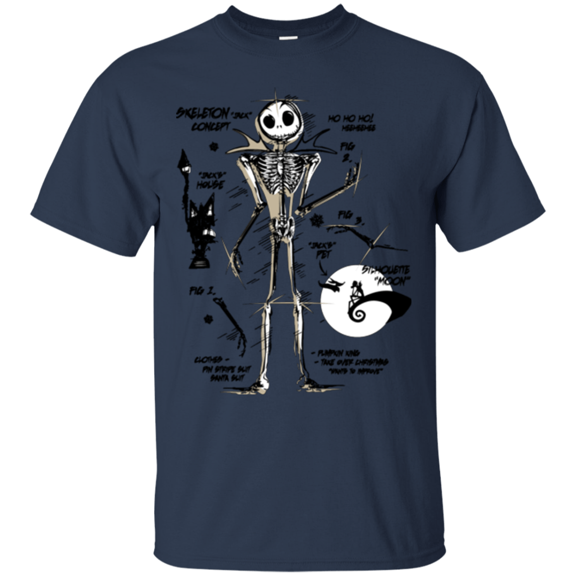 T-Shirts Navy / Small Skeleton Concept T-Shirt