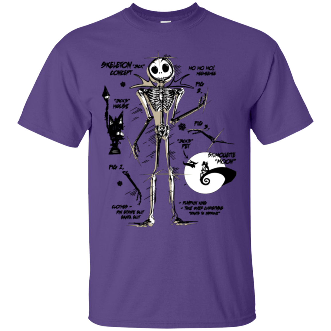 T-Shirts Purple / Small Skeleton Concept T-Shirt