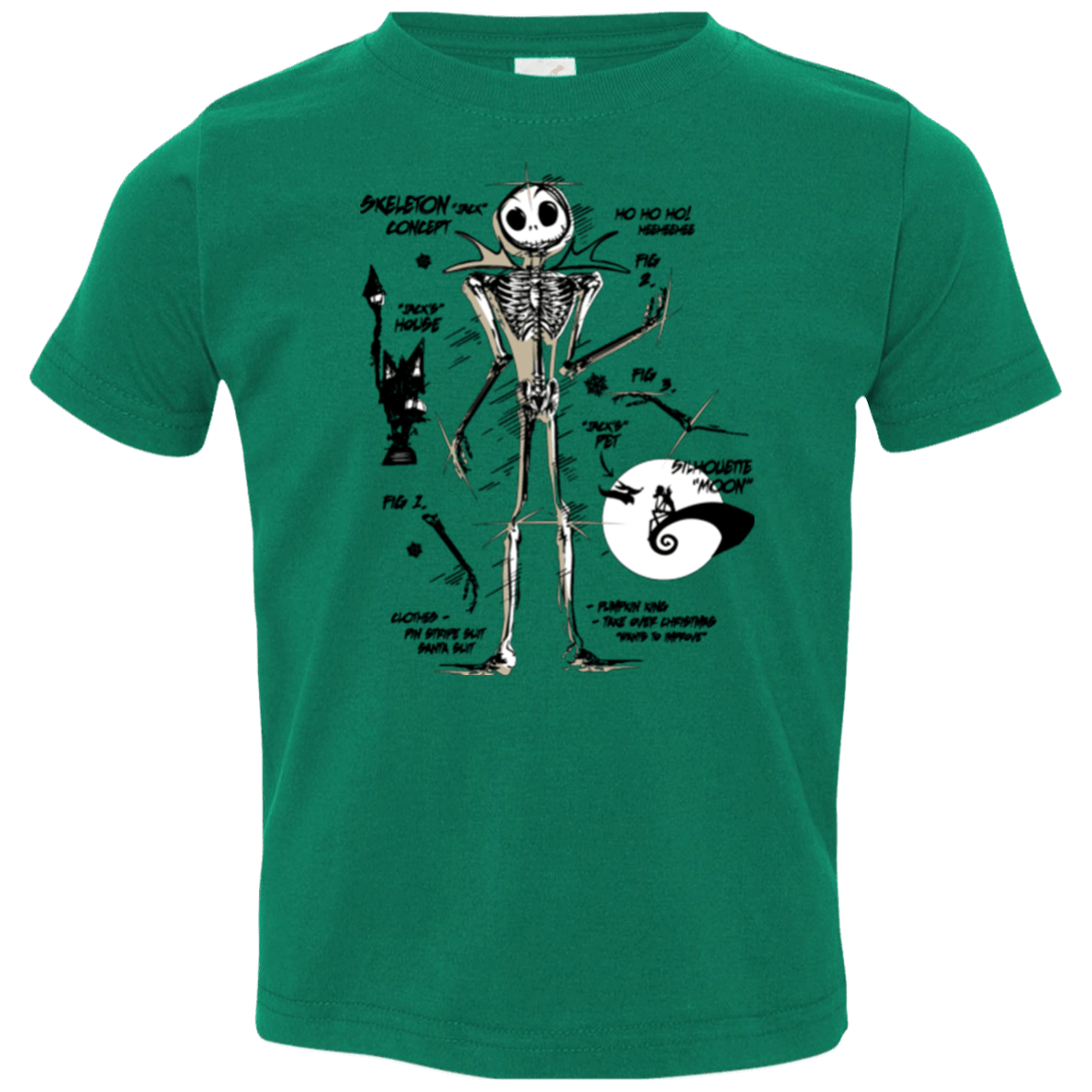 T-Shirts Kelly / 2T Skeleton Concept Toddler Premium T-Shirt