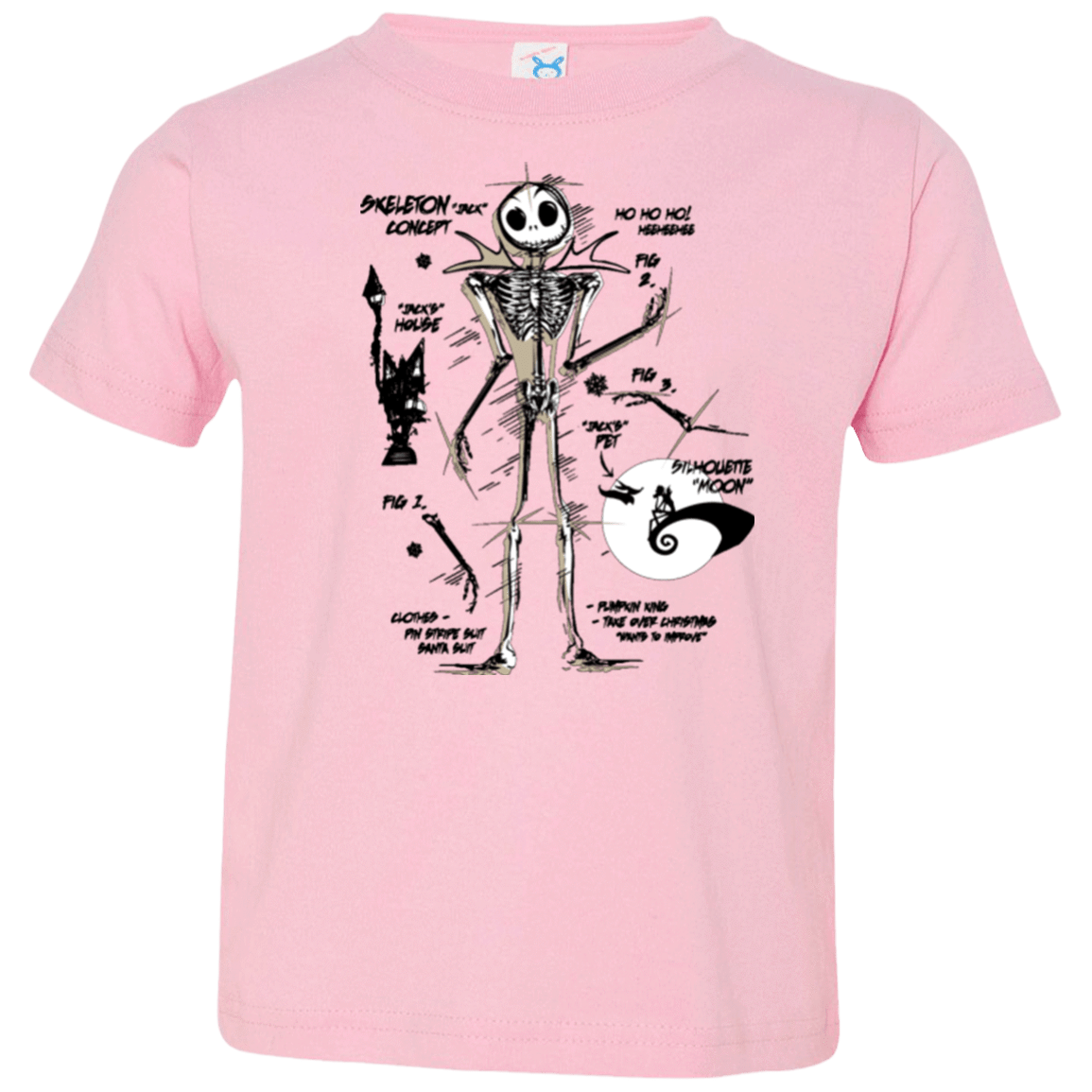 T-Shirts Pink / 2T Skeleton Concept Toddler Premium T-Shirt