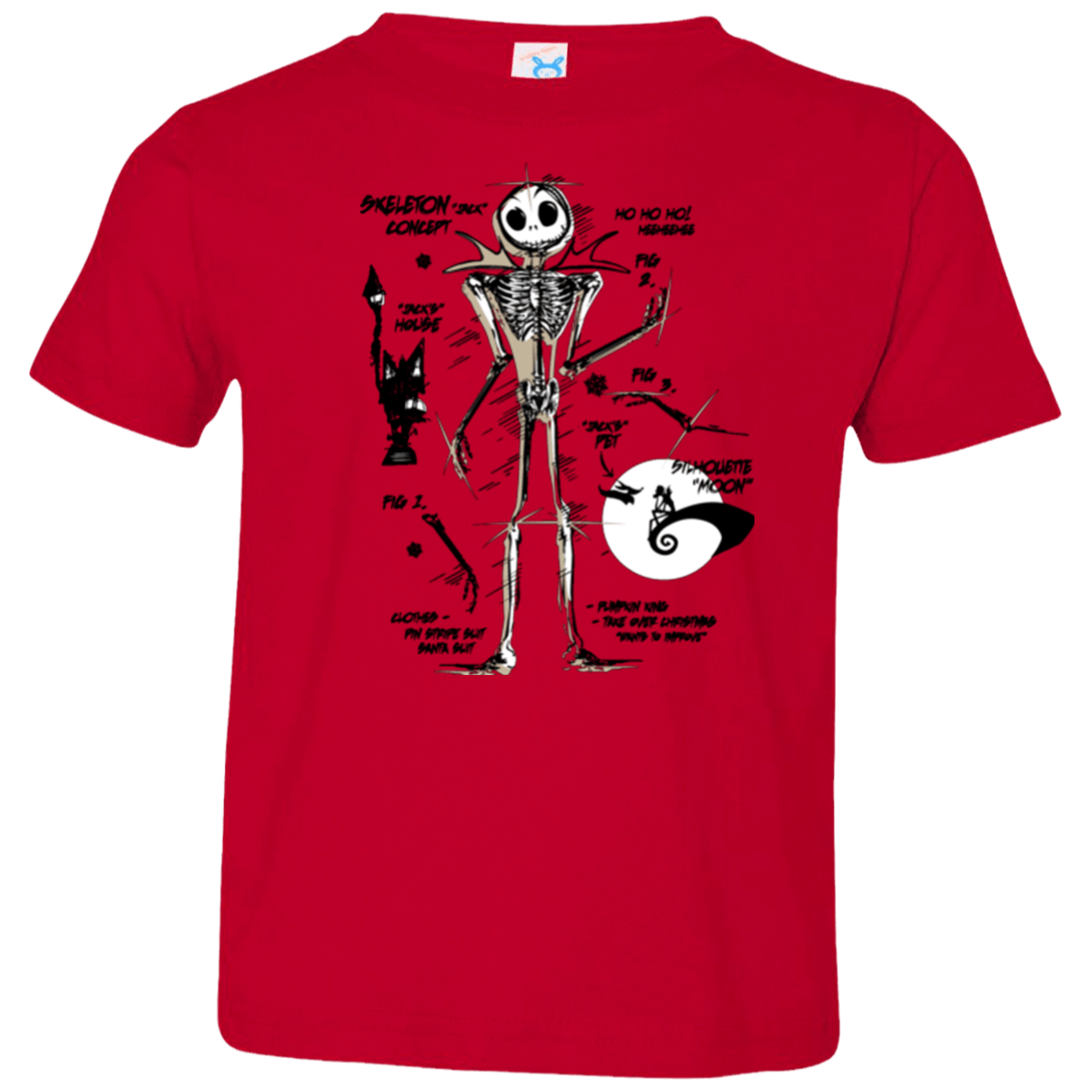 T-Shirts Red / 2T Skeleton Concept Toddler Premium T-Shirt