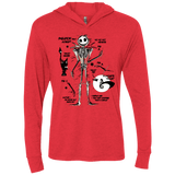 T-Shirts Vintage Red / X-Small Skeleton Concept Triblend Long Sleeve Hoodie Tee