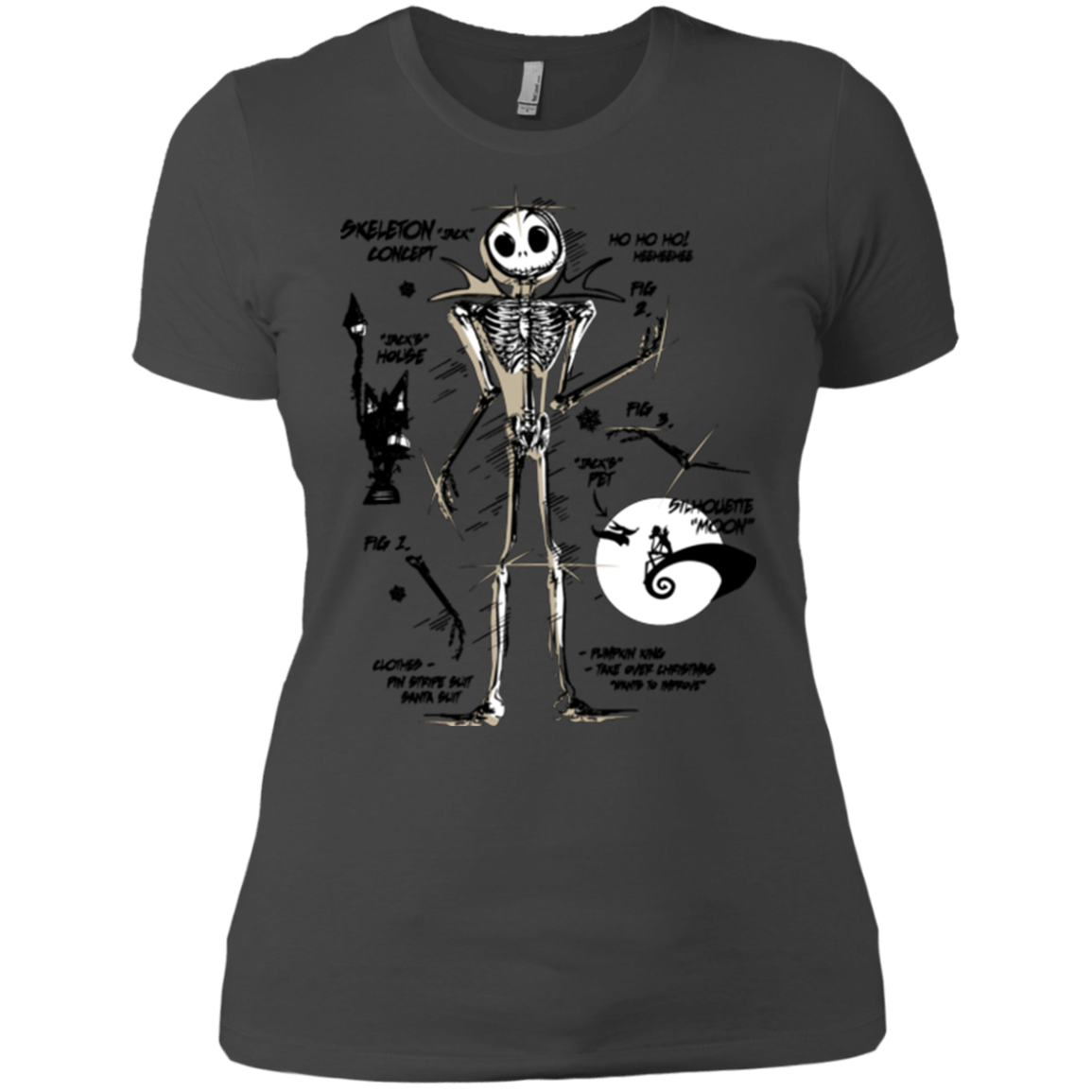 T-Shirts Heavy Metal / X-Small Skeleton Concept Women's Premium T-Shirt