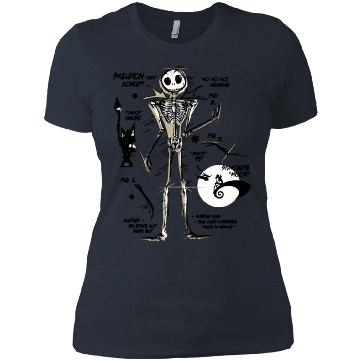 T-Shirts Indigo / X-Small Skeleton Concept Women's Premium T-Shirt