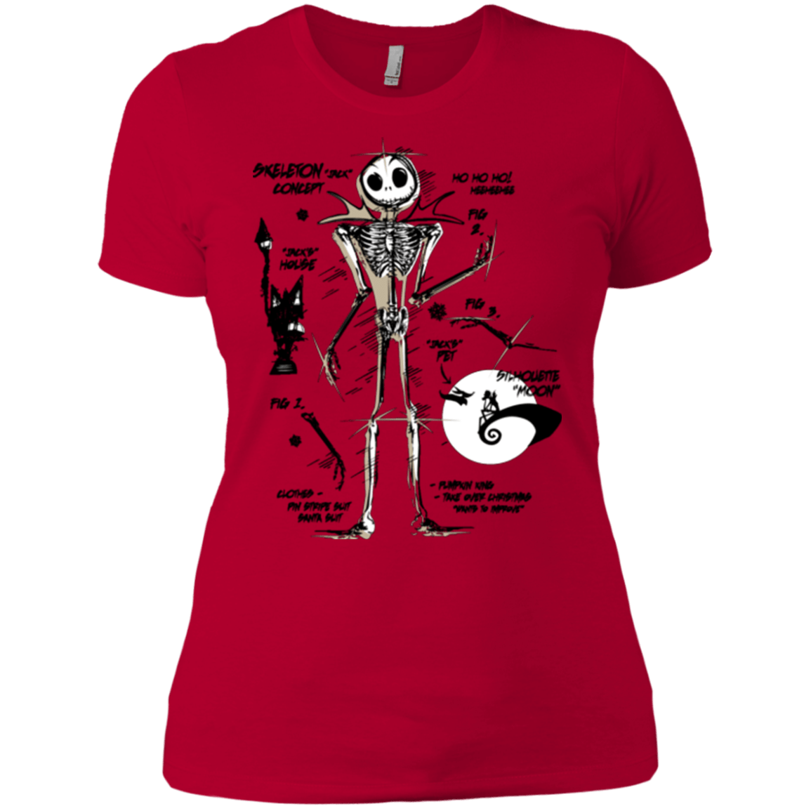 T-Shirts Red / X-Small Skeleton Concept Women's Premium T-Shirt