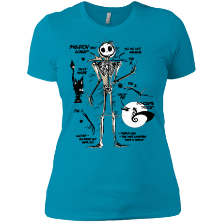 T-Shirts Turquoise / X-Small Skeleton Concept Women's Premium T-Shirt