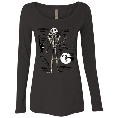 T-Shirts Vintage Black / Small Skeleton Concept Women's Triblend Long Sleeve Shirt