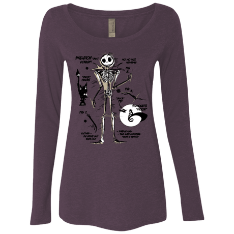 T-Shirts Vintage Purple / Small Skeleton Concept Women's Triblend Long Sleeve Shirt