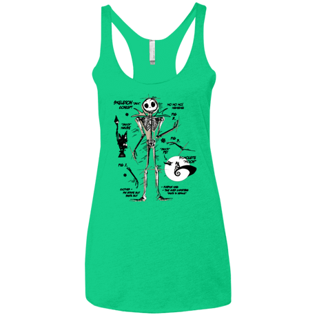 T-Shirts Envy / X-Small Skeleton Concept Women's Triblend Racerback Tank