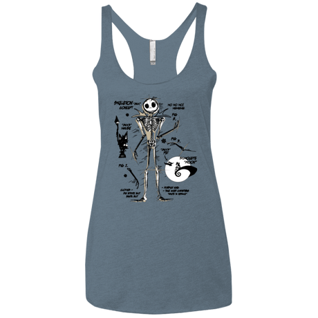 T-Shirts Indigo / X-Small Skeleton Concept Women's Triblend Racerback Tank