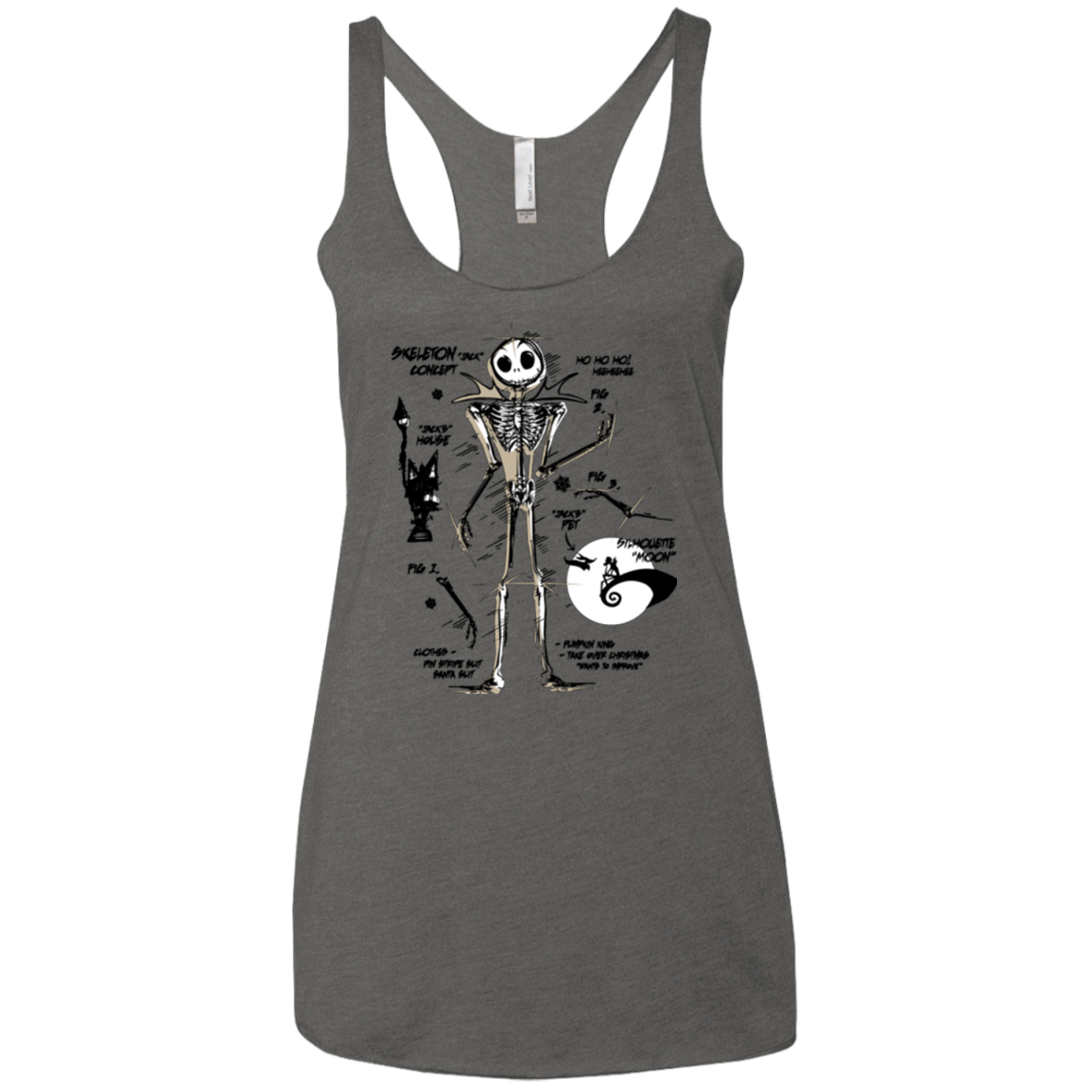 T-Shirts Premium Heather / X-Small Skeleton Concept Women's Triblend Racerback Tank