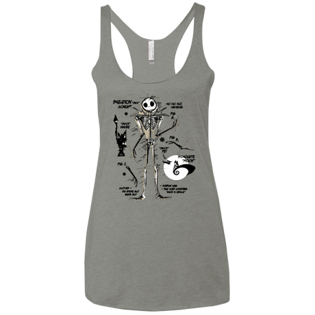 T-Shirts Venetian Grey / X-Small Skeleton Concept Women's Triblend Racerback Tank