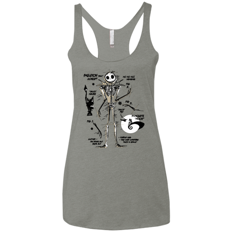 T-Shirts Venetian Grey / X-Small Skeleton Concept Women's Triblend Racerback Tank