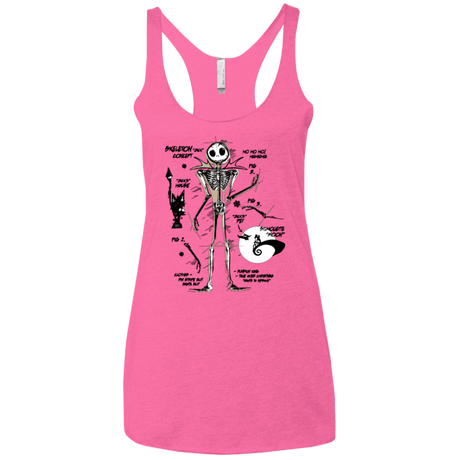 T-Shirts Vintage Pink / X-Small Skeleton Concept Women's Triblend Racerback Tank