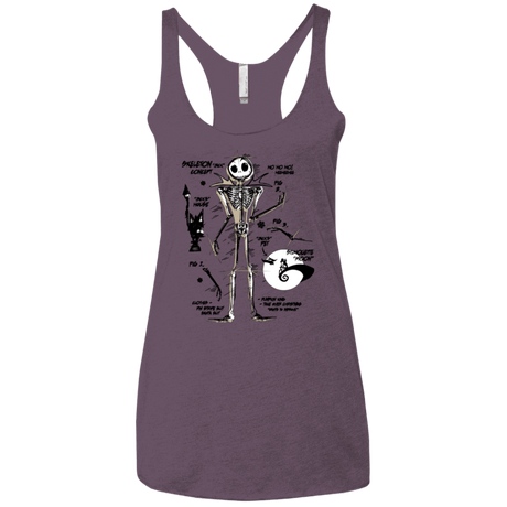 T-Shirts Vintage Purple / X-Small Skeleton Concept Women's Triblend Racerback Tank
