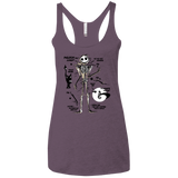 T-Shirts Vintage Purple / X-Small Skeleton Concept Women's Triblend Racerback Tank