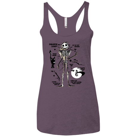 T-Shirts Vintage Purple / X-Small Skeleton Concept Women's Triblend Racerback Tank
