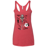 T-Shirts Vintage Red / X-Small Skeleton Concept Women's Triblend Racerback Tank