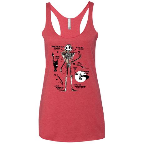T-Shirts Vintage Red / X-Small Skeleton Concept Women's Triblend Racerback Tank