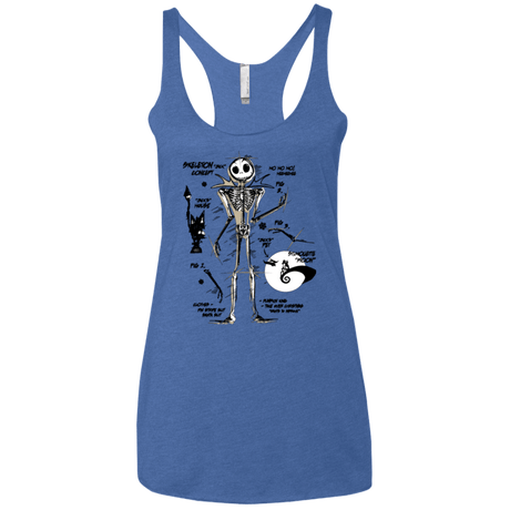 T-Shirts Vintage Royal / X-Small Skeleton Concept Women's Triblend Racerback Tank