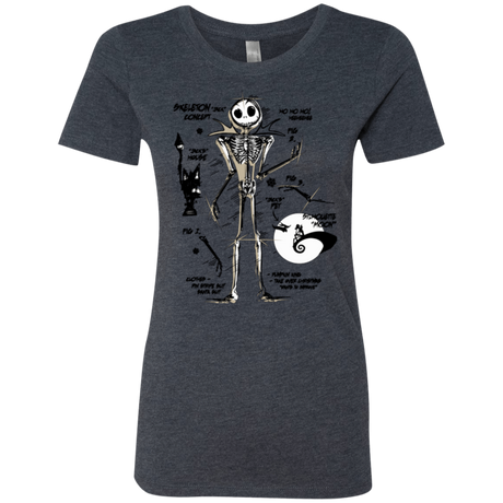 T-Shirts Vintage Navy / Small Skeleton Concept Women's Triblend T-Shirt