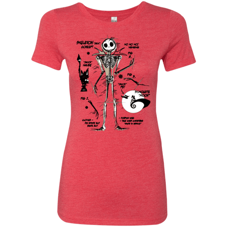 T-Shirts Vintage Red / Small Skeleton Concept Women's Triblend T-Shirt