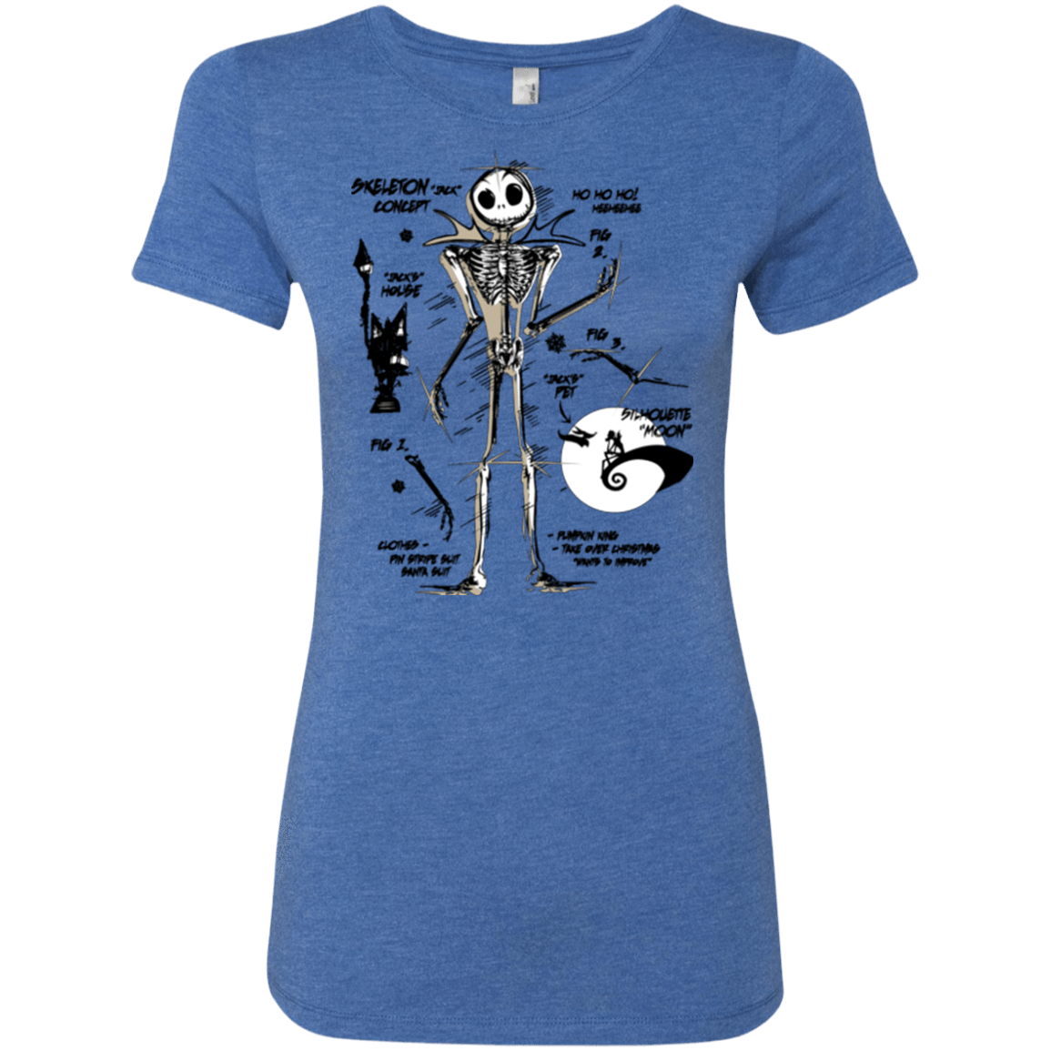 T-Shirts Vintage Royal / Small Skeleton Concept Women's Triblend T-Shirt