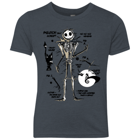 T-Shirts Vintage Navy / YXS Skeleton Concept Youth Triblend T-Shirt