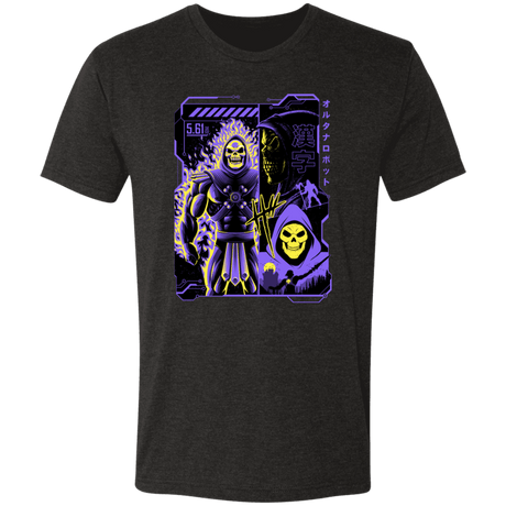 T-Shirts Vintage Black / S Skeleton Manga Men's Triblend T-Shirt